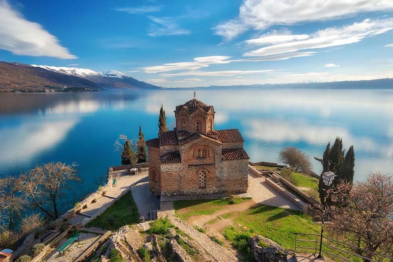 hồ Ohrid ở Bắc Macedonia