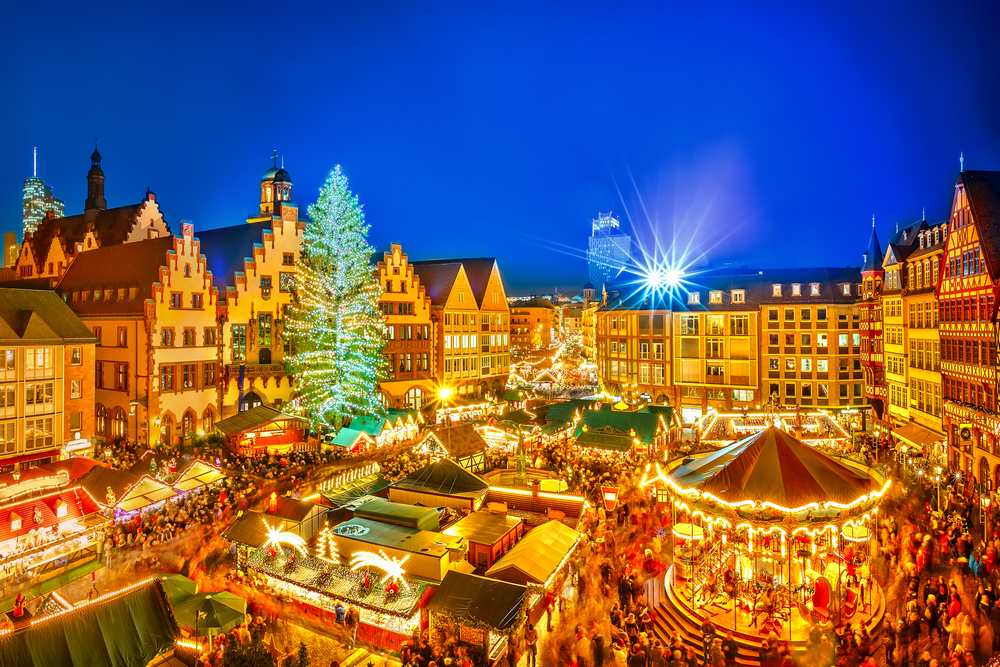 Frankfurt's Christmas market on Römerberg is one of the largest Christmas markets in Germany.