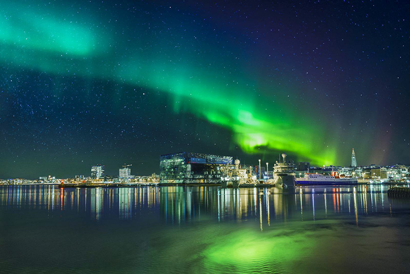Northern Lights in Iceland's capital