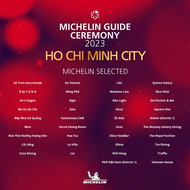 Nhà hàng Michelin chọn ở thành phố Hồ Chí Minh