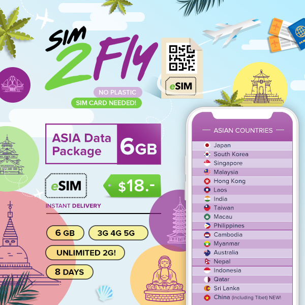 SIM2Fly cũng cung cấp giá tốt cho eSIM Thái Lan
