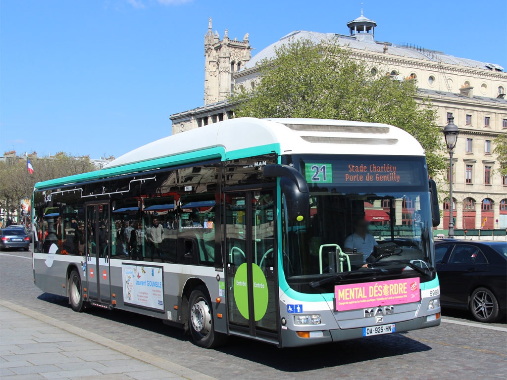 Các tuyến xe bus ở Paris, Pháp
