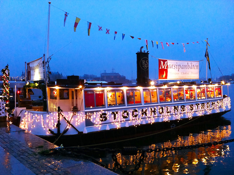 Marzipan boat, an original thing to do in Stockholm at Christmas time