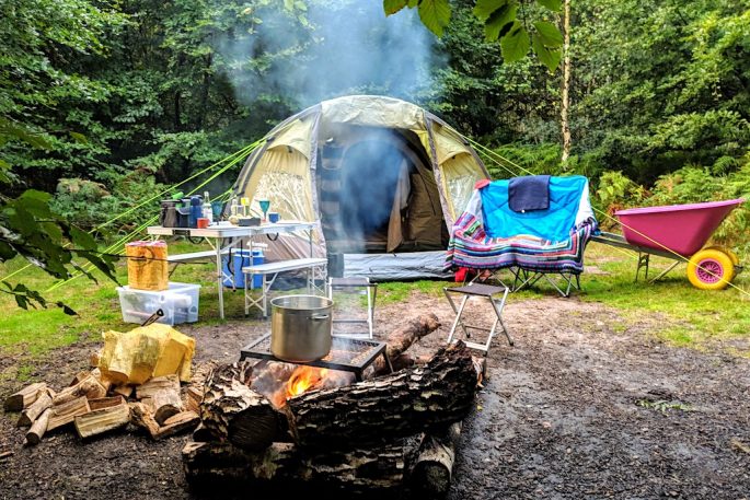 Beech Estate with the option to pitch your own tent or stay in one of the site's pre-erected