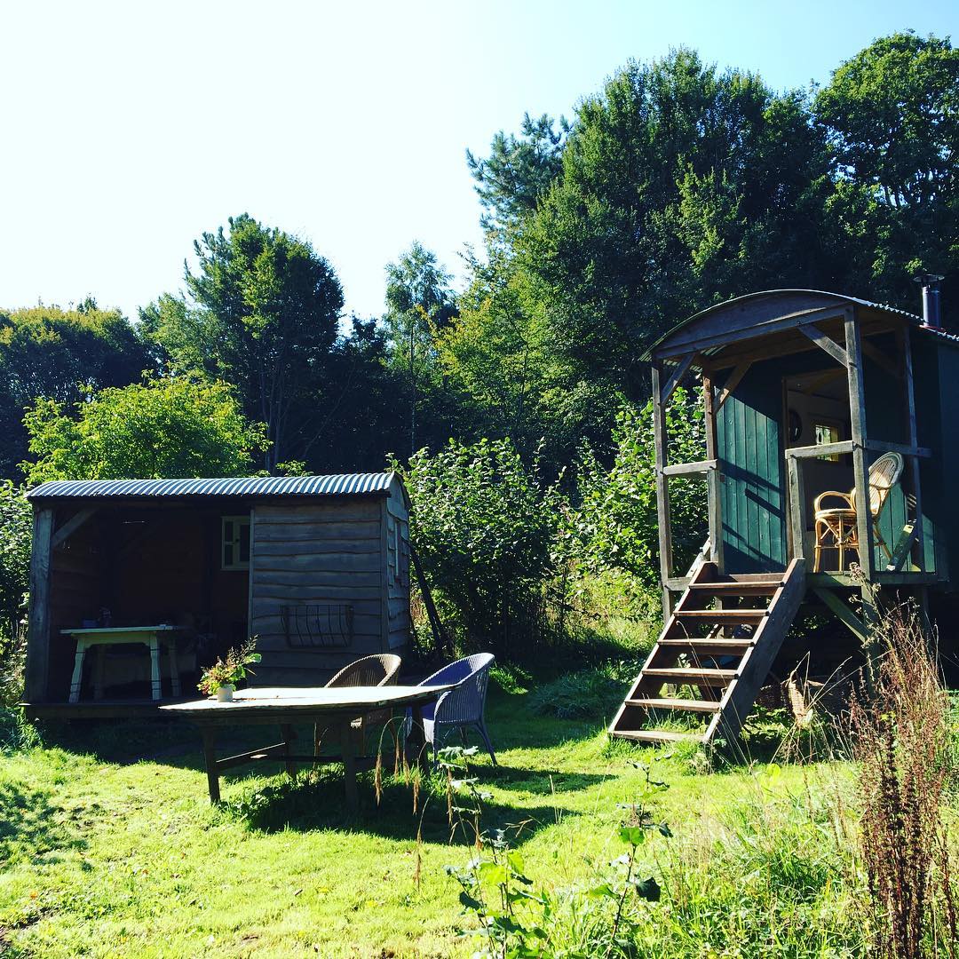 Nut Plat Retreat for those who relish the idea of sleeping in the British Countryside in vans.