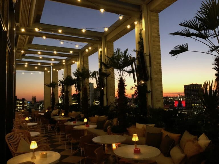 Romantic dinner view in Seabird Rooftop Bar