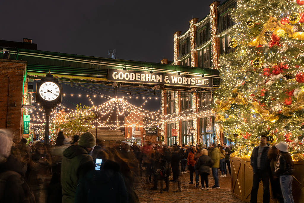 The Distillery Winter Village is a popular holiday attraction that draws more than 800,000 visitors each year.