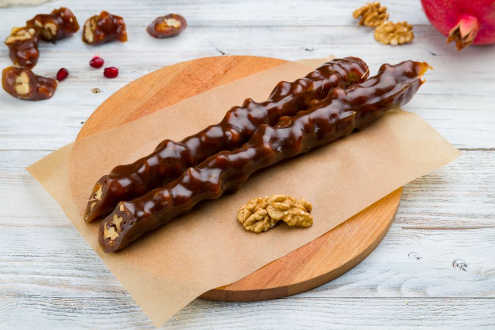 Churchkhela is known as the "Georgian Snickers bar".