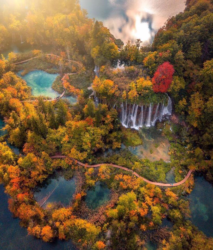 Plitvice Lakes National Park in the autumn