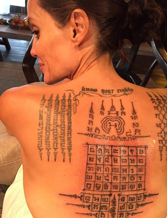 Tattoo Sak Yant made Angelina Jolie