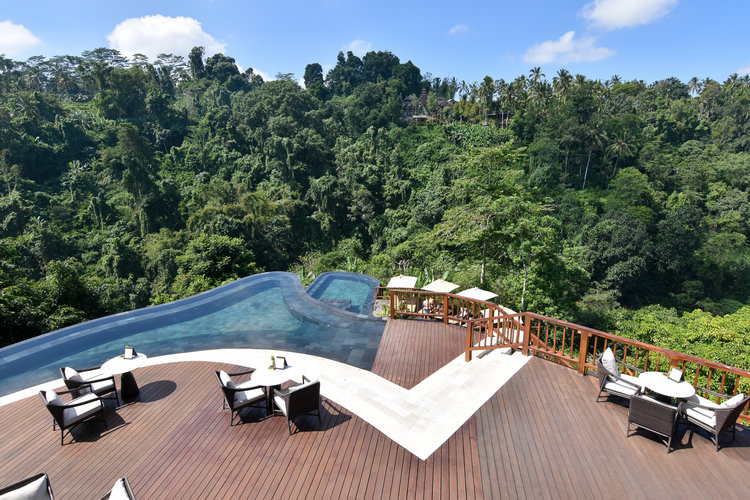 Hanging Gardens of Bali with infinity pool.