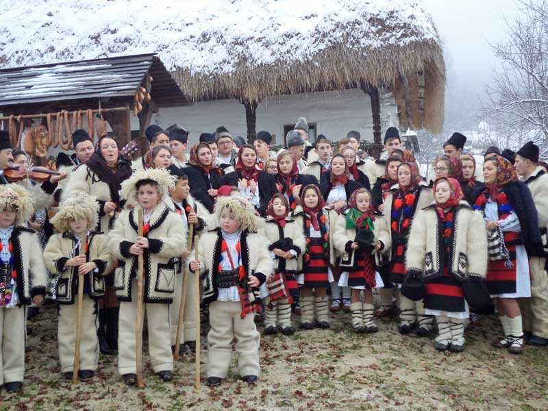 Traditional Christmas Carol in Maramures Romania