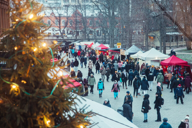 Old Great Square Christmas Market in Turku finland