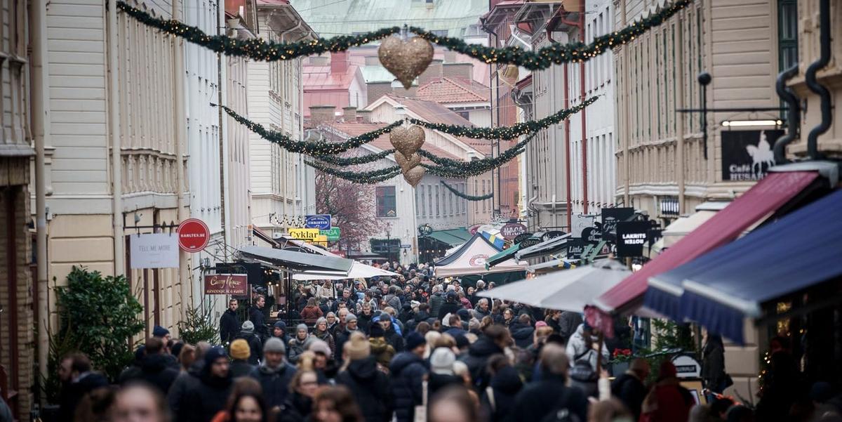 Haga Christmas market is one of most popular in Gothenburg
